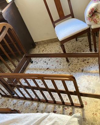 Lettino in legno, +2 materassi