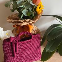 borsa handmade all’uncinetto bordeaux