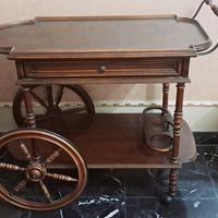 Carrello/ mobile bar, portavivande in legno