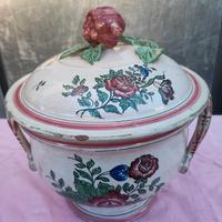 Vecchia antica zuppiera Savona maiolica ceramica