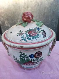 Vecchia antica zuppiera Savona maiolica ceramica