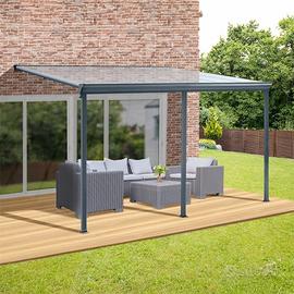 Tettoia a pergola, colore grigio