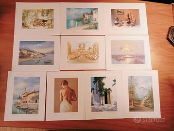 Lotto 10 Stampe Artistiche d'Autore