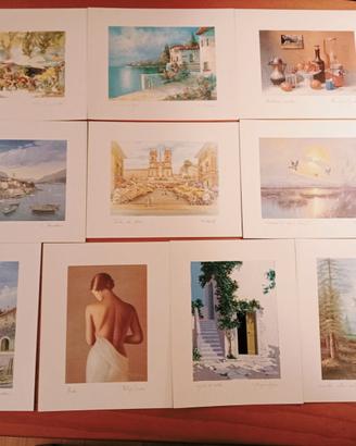 Lotto 10 Stampe Artistiche d'Autore