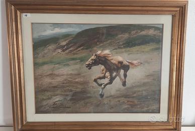 Giulio Servolini - Cavallo - Olio su tela