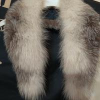 collo volpe argentata vintage 