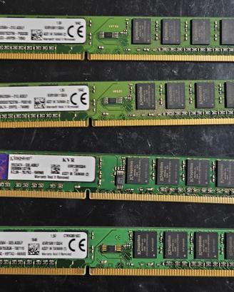 RAM Kingston Ddr3 16Gb 4x4Gb 1600 Mhz