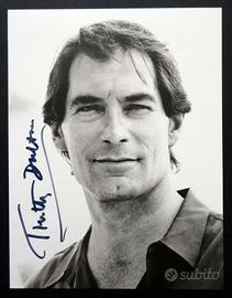 Timothy Dalton (007) Autografo Originale su Foto