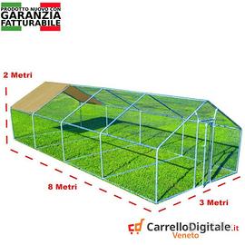 Recinto per Galline 3x8 m x h 2 m – 24 mq – beige