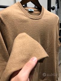 Maglia 100% cashmere Bassoli, cammello, tg.L
