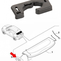 Gancio clip sinistro cappelliera Fiat 500x 2015.