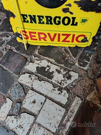 insegna smaltata Agip energol 