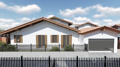 MORTARA VIC.: VILLE DI NUOVA COSTRUZIONE CON GIARD