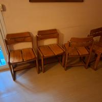 Sedie Tapiolina-Ilmari Tapiovaara Frassino anni 70