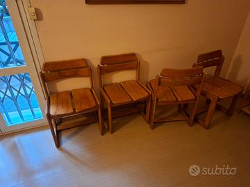 Sedie Tapiolina-Ilmari Tapiovaara Frassino anni 70