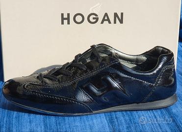 HOGAN OLYMPIA donna nero vernice 37,5 scarpe