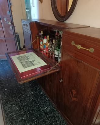 Elegante mobile bar vintage anni ‘30 artigianale