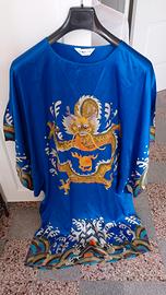 Caftano vintage pura seta cinese leggibene