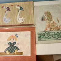 Lotto 3 Quadretti decorativi artigianali vintage