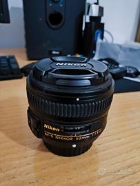 Nikon Nikkor lente 50 mm fisso f1.8 af-s