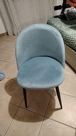 Sedie poltroncine in velluto