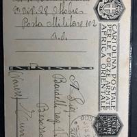 I1200 cartolina postale 1936 africa