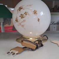 Abat-jour vintage in vetro e ottone - raffinata