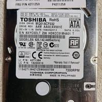 TOSHIBA DISCO HDD 2,5” SATA III 320 Gb