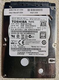 TOSHIBA DISCO HDD 2,5” SATA III 320 Gb