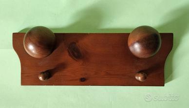 ATTACCAPANNI IN LEGNO MASSELLO 4 POMELLI