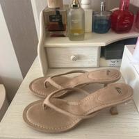 Sandalo donna infradito beige tg 40