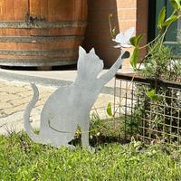 SAGOMA GATTO DECORATIVA GIARDINO
