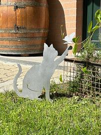 SAGOMA GATTO DECORATIVA GIARDINO