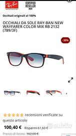 occhiali da sole bambino ray-ban