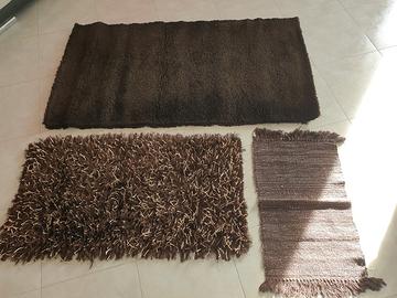 3 tappeti camera da letto, bagno e ingresso 