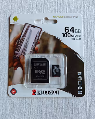 Memoria micro SD 64 Kingston nuova