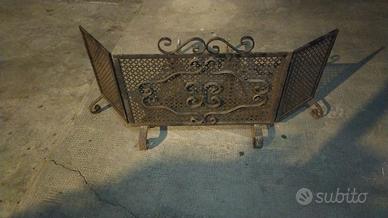 Para scintille in ferro battuto vintage per camino