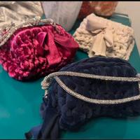 Borse clutch in velluto fatte a mano personalizzab