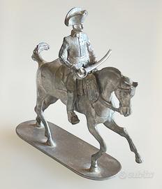 Statuetta  Cavaliere peltro