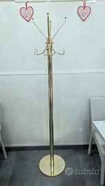 ATTACCAPANNI OTTONE LUCIDO H 180 cm appendiabiti