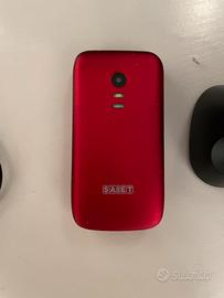 Telefono  Saiet con sportellino dincolore rosso