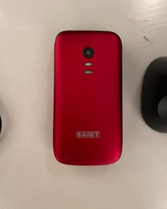 Telefono  Saiet con sportellino dincolore rosso