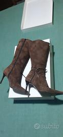 Stivali donna in pelle scamosciata made in Italy 