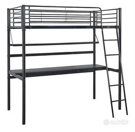 Letto a soppalco con scrivania