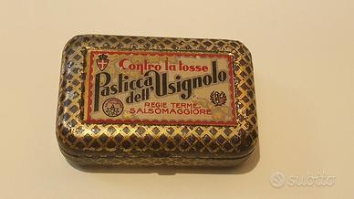 Scatola latta anni 40 PASTICCA dell' USIGNOLO