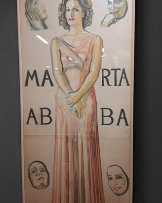 Manifesto raro di Guido Cadorin. Marta Abba