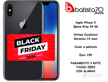 Black Friday 2024 Apple iPhone X Space Gray 64 Gb