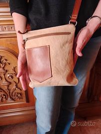 Borsa tessuto beige