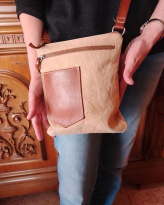 Borsa tessuto beige