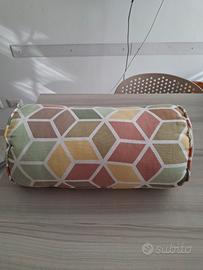 cuscino d'arredo cilindrico nuovo 
